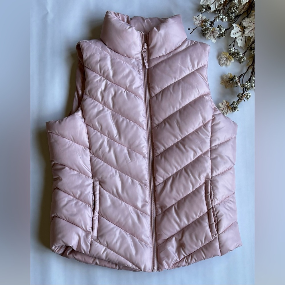 So Puffer Vest Juniors Size L Blush Pink
